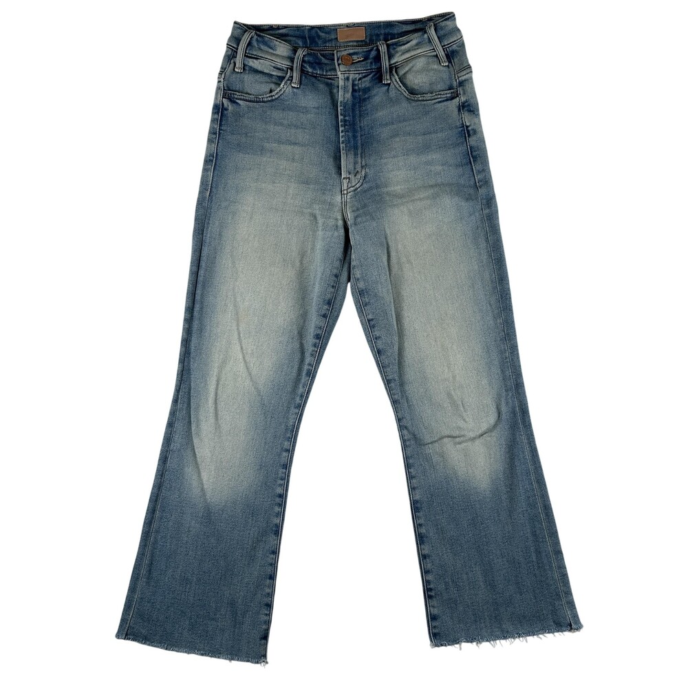 Mother Jeans Womens 25 The Hustler Ankle Fray Light Wash Au Revoir Stretch USA